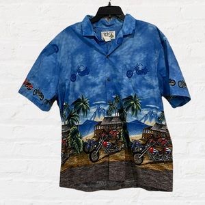 KY Hawaiian Short Sleeve Button Up Shirt‎ Men’s Sz XXL
